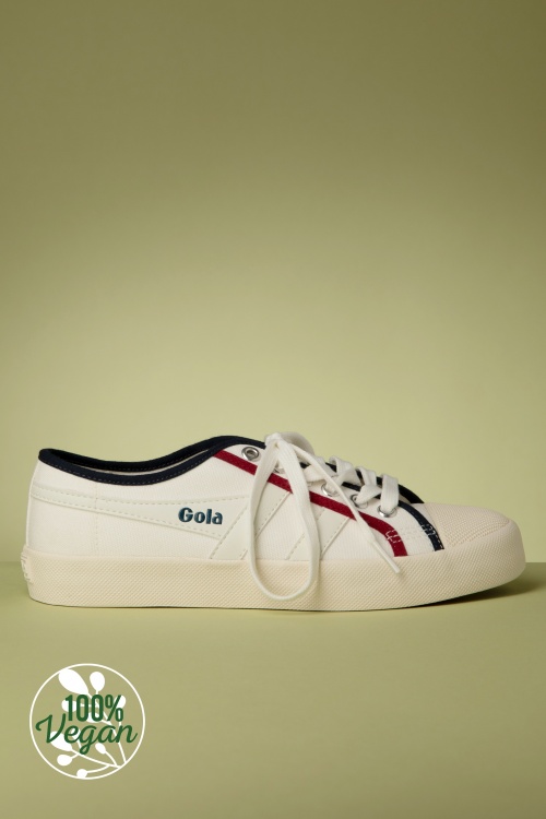 Gola - Coaster Smash Sneakers in Off White and Navy