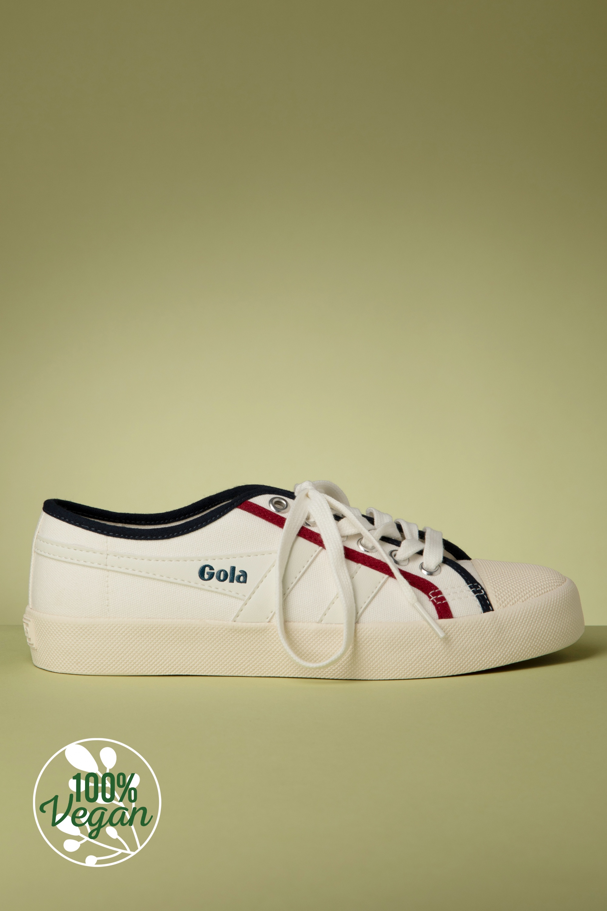 Gola - Coaster Smash Sneakers en Blanc Cassé et Bleu Marine