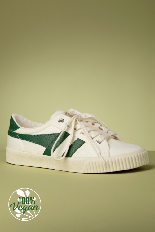 Gola - Mark Cox Tennis Sneakers in Off White and Dark Green