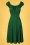 Vixen 45895 Gathered Neckline Flare Dress Green 230112 502