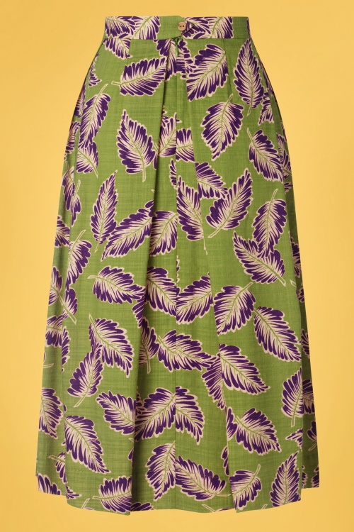 King Louie - Suzette Dominica Pleat Skirt in Woodbine Green 4