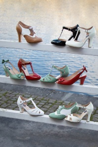 Lola Ramona ♥ Topvintage - June effortlessly elegant lakpumps in vurig rood 6