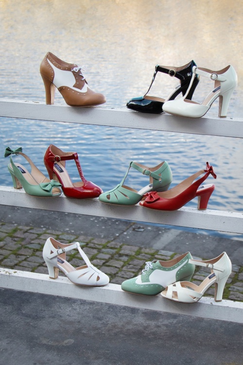 Lola Ramona ♥ Topvintage - June Mühelos elegante Lackpumps in feurigem Rot 6