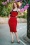 Glamour Bunny - Foxy Pencil Dress en Rouge et Noir 2