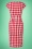 Glamour Bunny - Virginia Pencil Dress en Vichy Rouge et Blanc 5