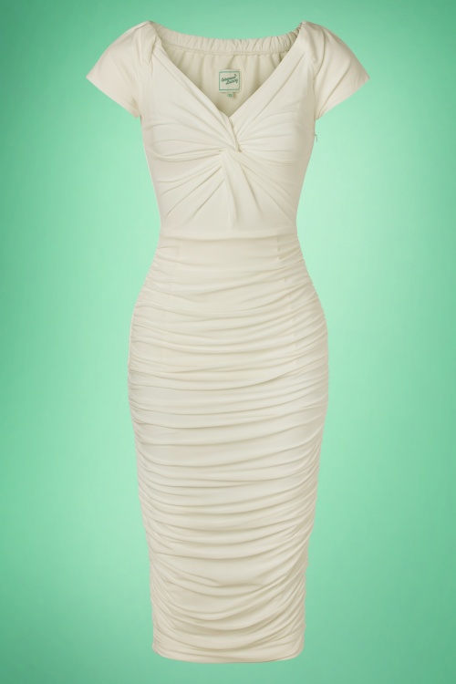 Glamour Bunny  Norma Jeane Pencil Dress in White