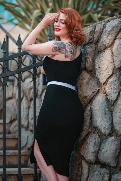 Glamour Bunny - Isis Pencil Dress in Black 5