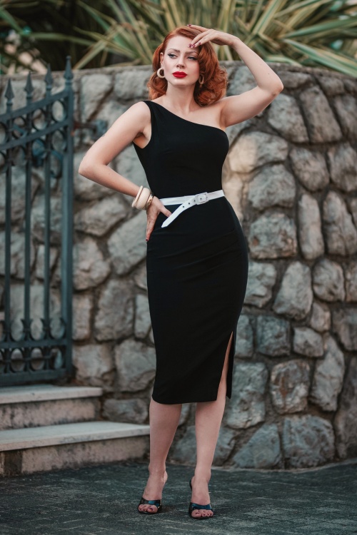 Glamour Bunny - Isis Pencil Dress in Black 3