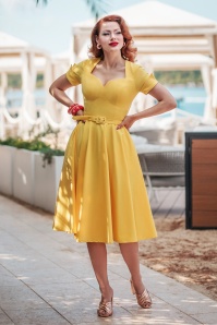 Glamour Bunny - Peggy Swing Dress in Yellow 2