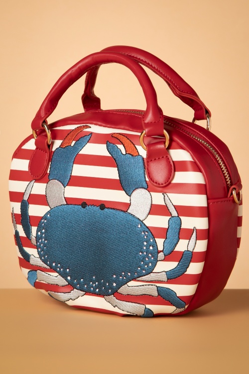 Banned Retro - Sea Crab Handbag in Red 3