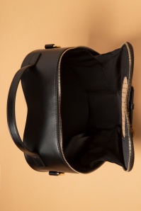 Banned Retro - Elegante Spots Handtasche in Schwarz 4
