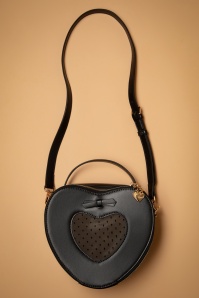 Banned Retro - Elegant Spots Handbag in Black 2