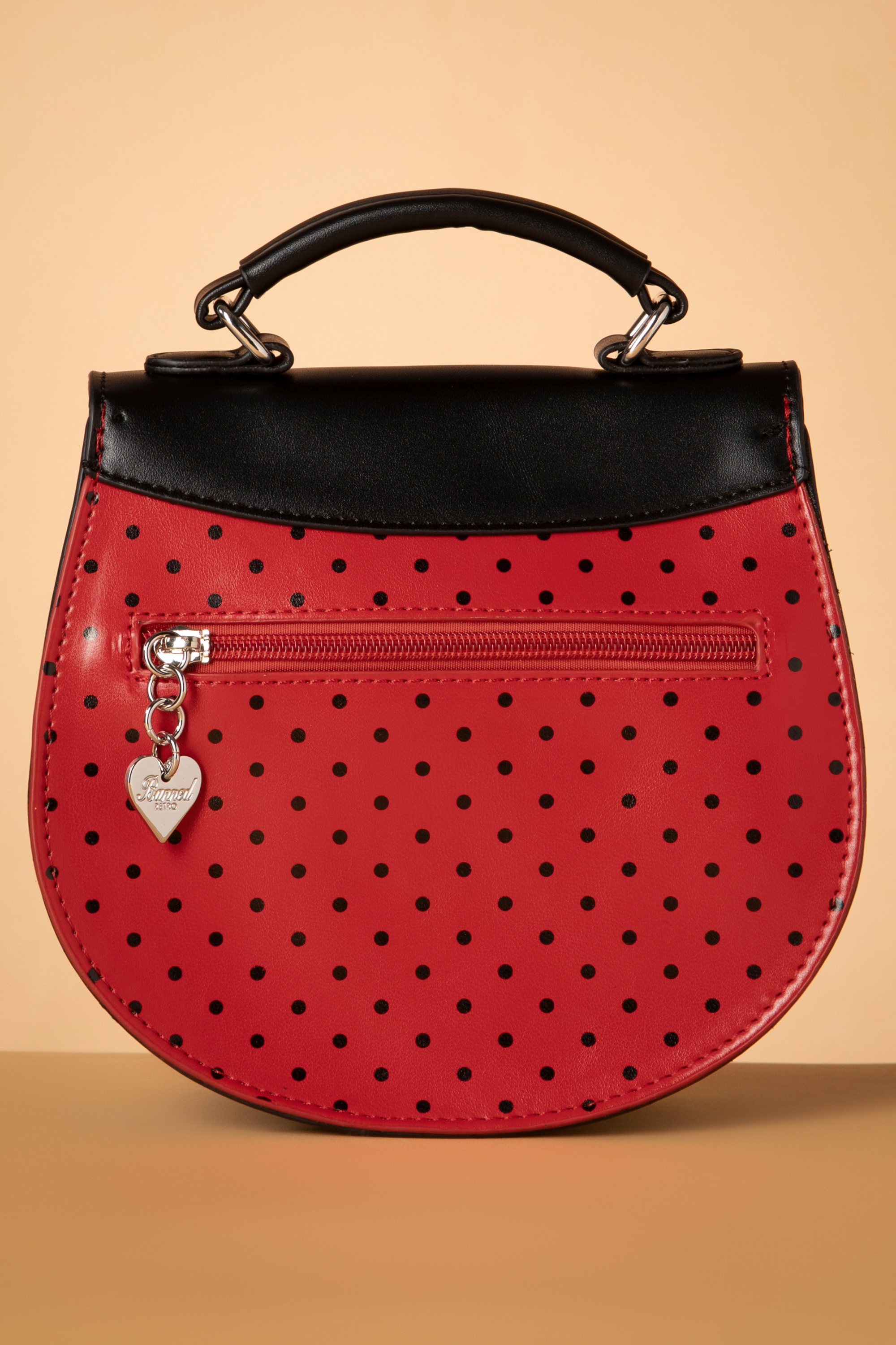 Banned Retro - Hello Sunshine handtas in rood en zwart 5