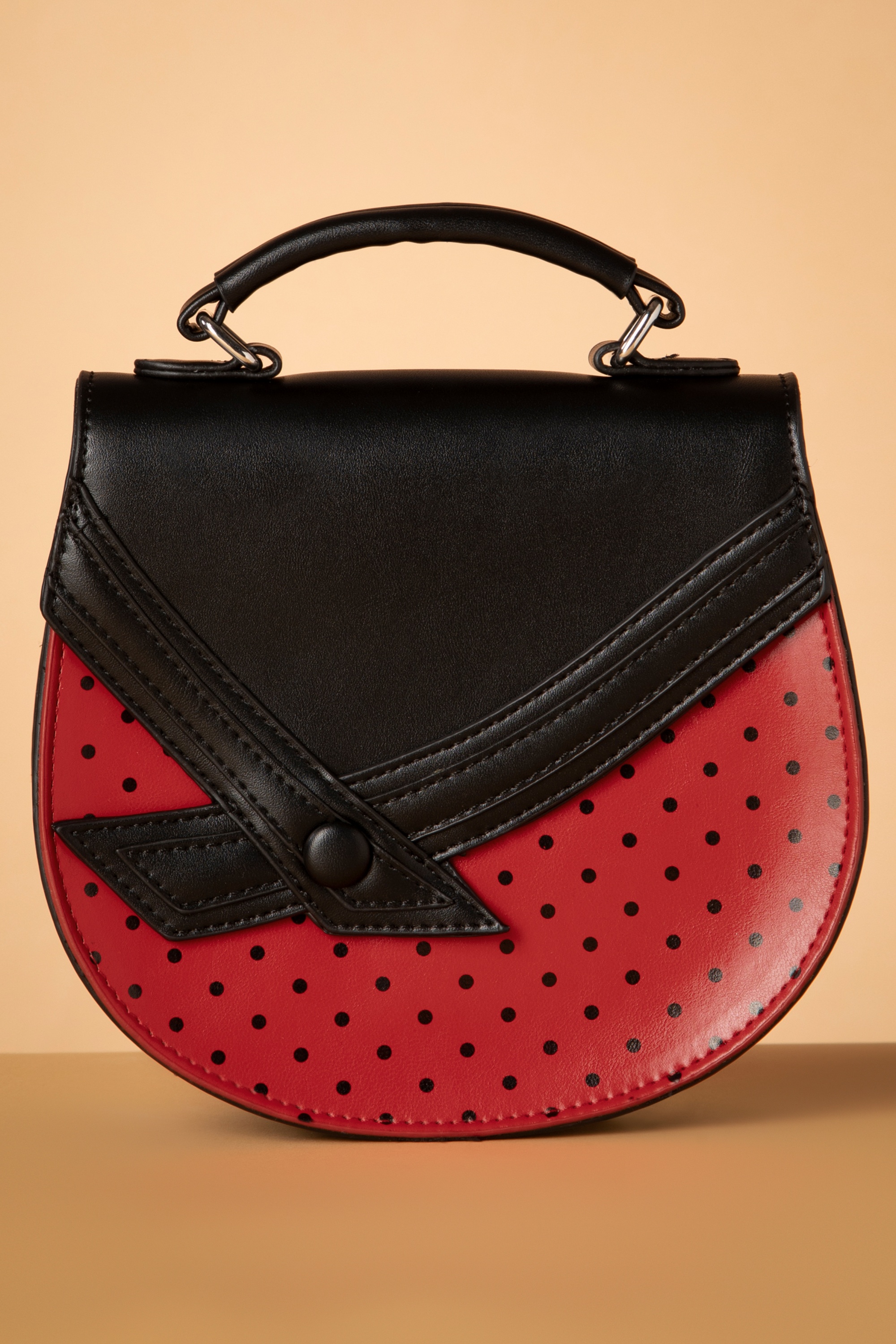 Banned Retro - Hello Sunshine handtas in rood en zwart 3