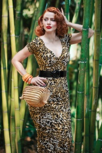Glamour Bunny - The Marilyn Pencil Dress in Leopard Print