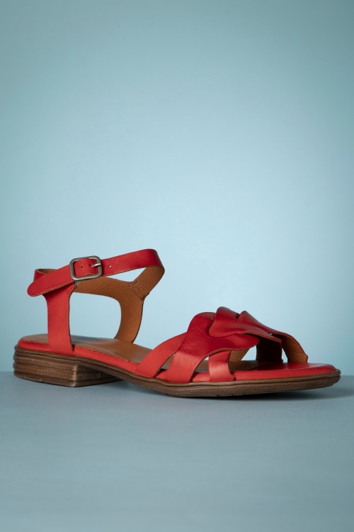 Miz Mooz - Demure Sandals in Scarlet Red 4