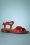 Demure Sandals in Scarlet Red