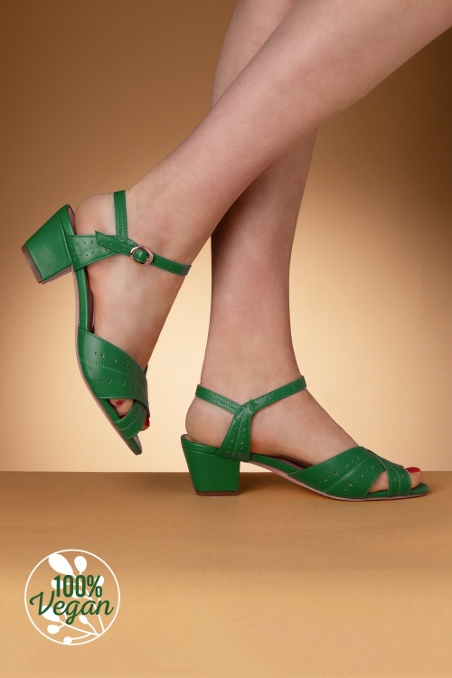 Charlie Stone - Gizo Vegan Sandals in Green 2