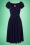 Glamour Bunny - De Marilyn swing jurk in middernachtsblauw 3