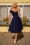 Glamour Bunny - The Marilyn Swing Dress in Midnight Blue 5