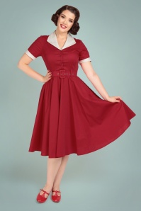 Collectif Clothing - Taylor Swing Kleid in Rot