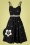 Daisy Embroidered Swing Dress in Black