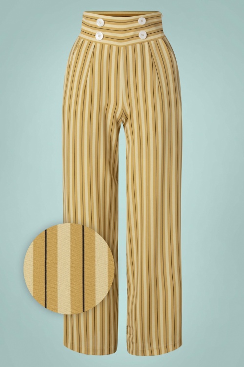 Vixen 45960 Trousers Mustard Stripe 230228 503W1