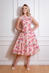 Hearts & Roses - Leah Floral Swing Dress in Pink