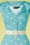 Vixen - Gestippelde midi-jurk met brede kraag in hemelsblauw 3