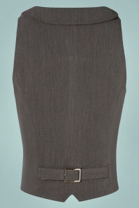 Vixen - Tailored Suit Pinstripe Waistcoat in Grey 2