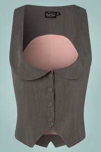 Vixen - Tailored Suit krijstreep gilet in grijs