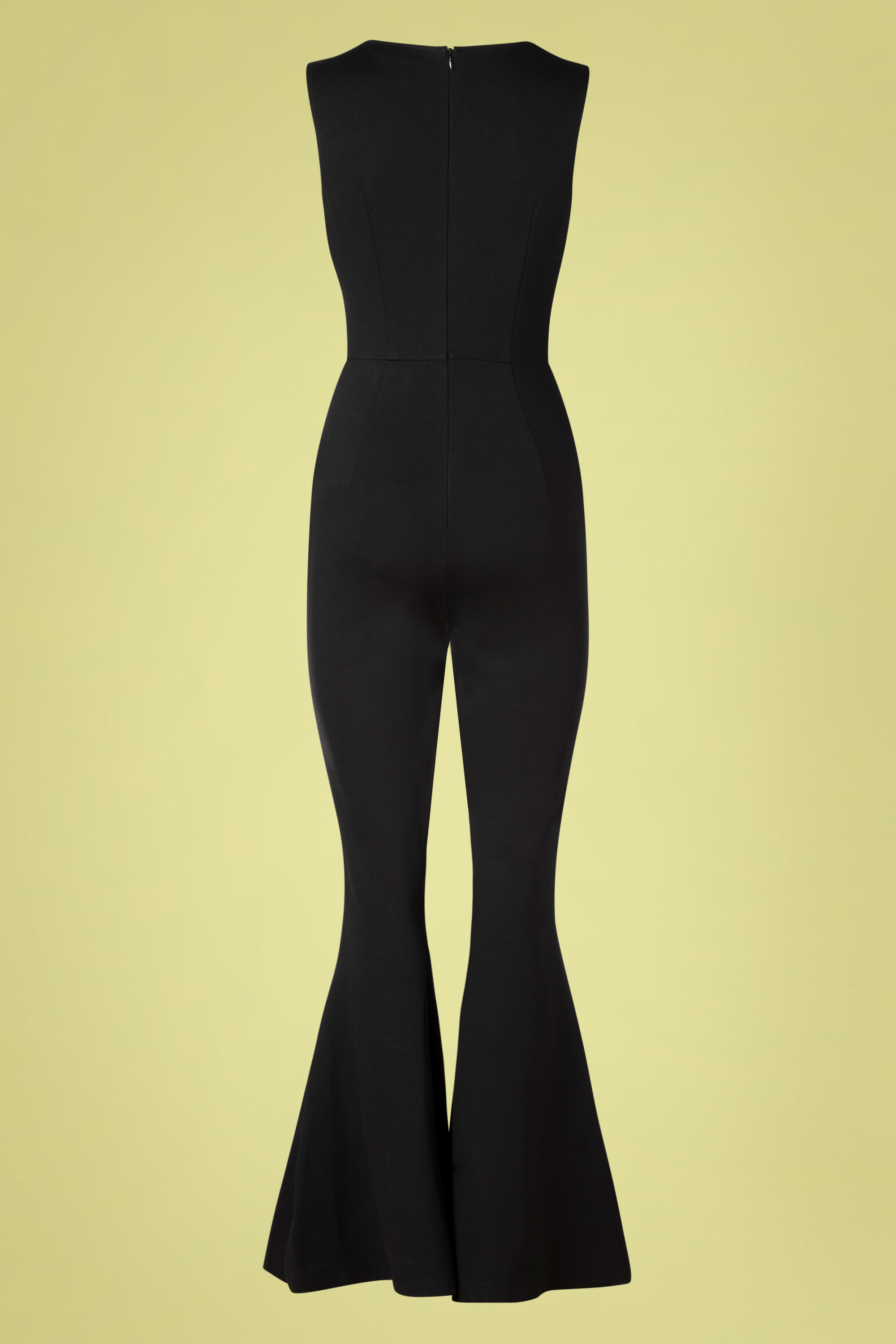 Vixen - Fabiola flare jumpsuit in zwart 4