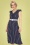 Vixen 45904 Stripe Wide Collar Midi Dress Black 20230222 020LW