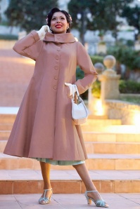 Miss Candyfloss - Luvena Rosite Water Repellent Coat in Old Rose 2