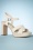 Sarah High Heel Platform Sandals in Oat Milk Beige