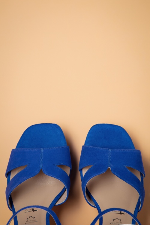 Tamaris - Sarah High Heel Platform Sandals en Bleu Roi 2