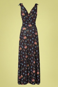Vintage Chic for Topvintage - Grecian Tattoo Maxi Dress in Black 3