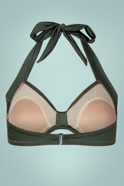 Esther Williams  Classic Bikini Top in Dark Olive