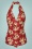 Esther Williams Blossom One Piece Halter Swimsuit in Red