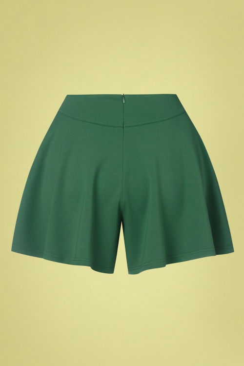 Vixen - Freya Flare Shorts in Green 2