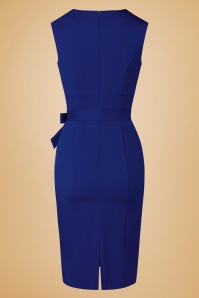 Glamour Bunny Business Babe - Alexia Pencil Dress in Royal Blue 6