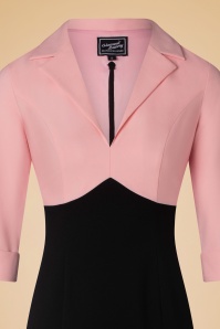 Glamour Bunny Business Babe - Dianne Pencil Dress in Pink and Black 4