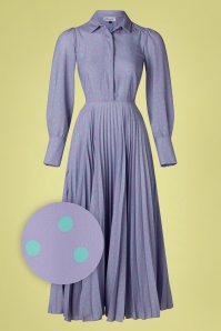 Closet London - Paige Midi Shirt Dress in Lilac Purple 2