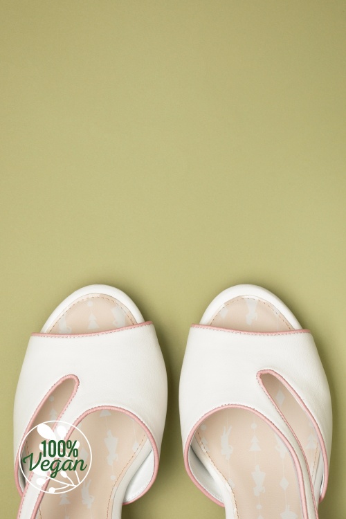 Miss Candyfloss - Ava Lilibeth Sandals in Whisper White and Pearl Blush 2