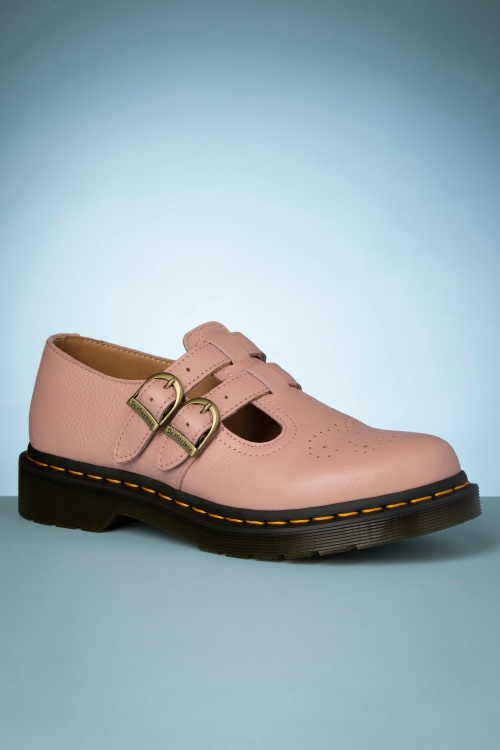 Dr. Martens - 8065 Virginia Mary Jane schoenen in dusty pink