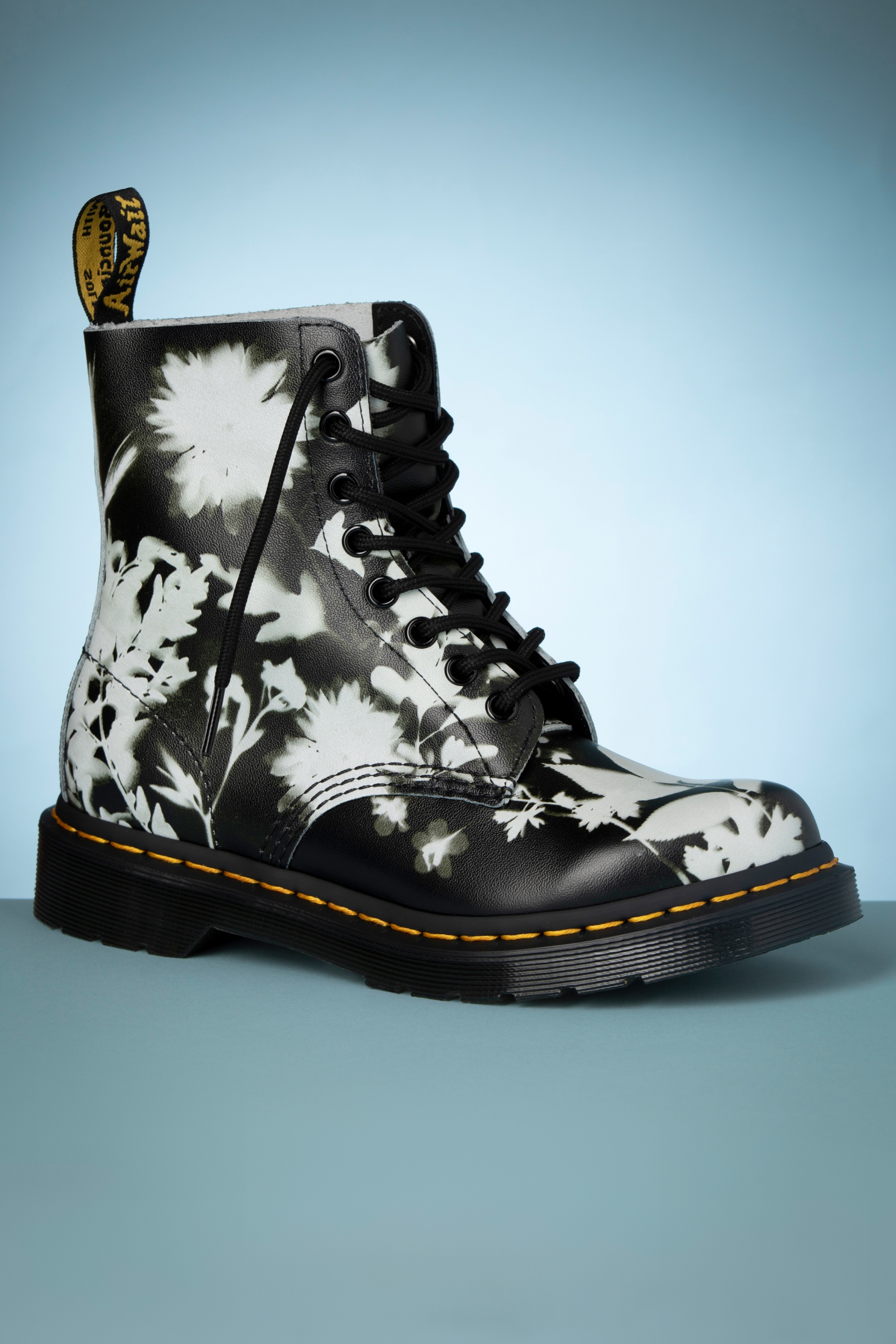 Dr. Martens - 1460 Phantom Floral Shadow enkellaarzen in zwart