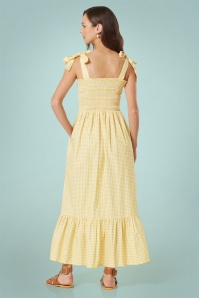 Timeless - Claire Check Dress in Yellow 2