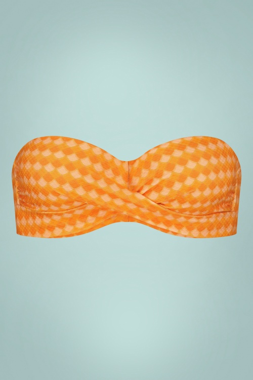 Cyell - Horizon Bikini Top in Sunset Orange 3