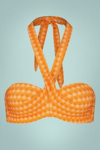 Cyell - Horizon Bikini Top in Sunset Orange 2