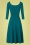 vintage chic 46684 swing dress blue V neck 060323 502W